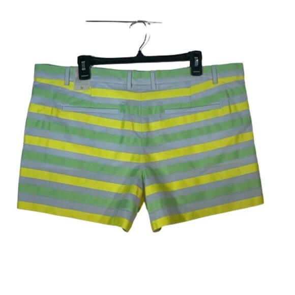 Gap Womens Size 16 Short Shorts Green Yellow Blue Striped new NWT - Picture 2 of 10
